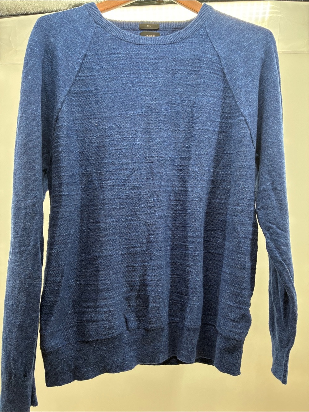 J. Crew Men's Deep Blue Crewneck Sweater